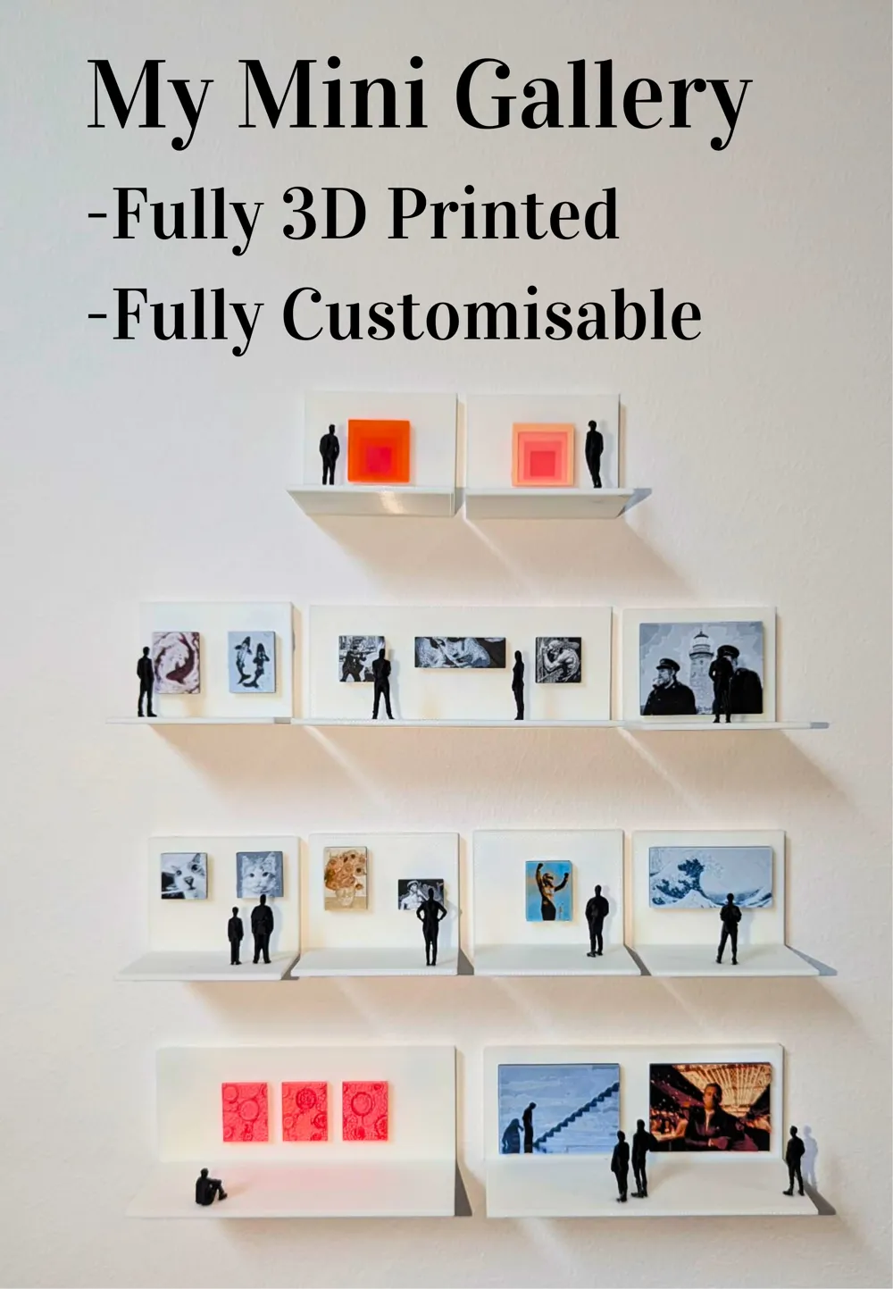 Miniature Art Gallery Set Walls And Art Free 3D Print Model Miniature Art Gallery Set Walls And Art Free 3D Print Model