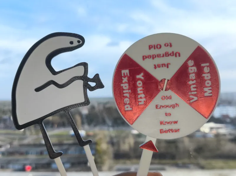 Flork Birthday Cake Topper - Wheel of fortune