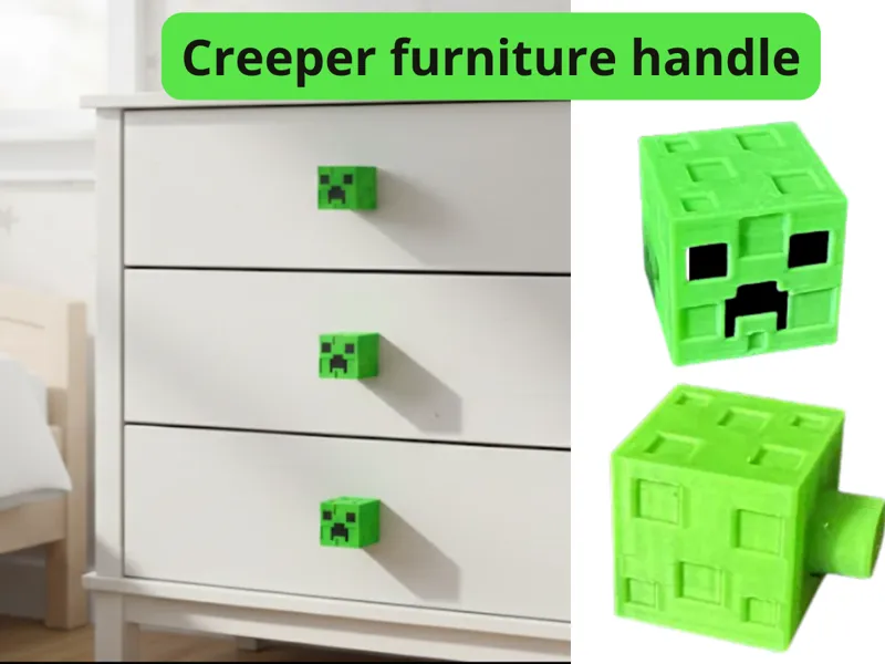 Minecraft Creeper furniture handle knob drawer