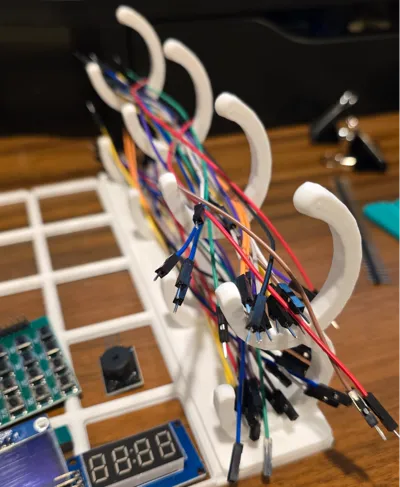 Gridfinity Wire Stand (1x5) for Dupont Wires