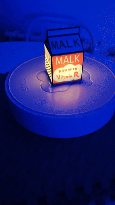 Carton de MALK de Los Simpson caja de luz