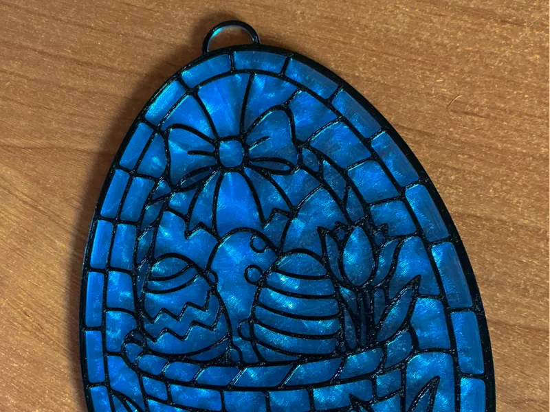 Stained glass style easter egg
