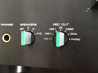 YAMAHA A-S500 Stereo Speaker/REC Out Knobs