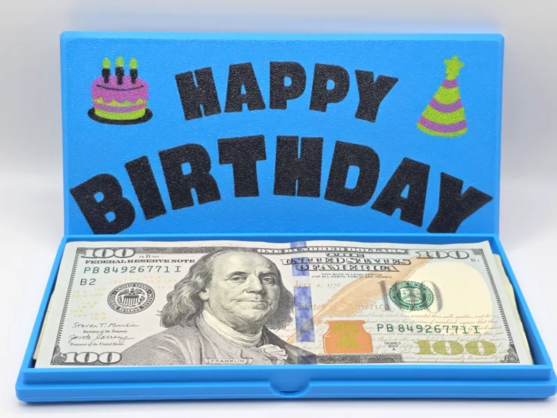 "Happy Birthday" Cash & Check Gift Box