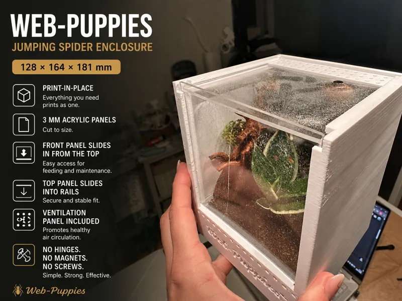 Web-Puppies Jumping Spider Enclosure
