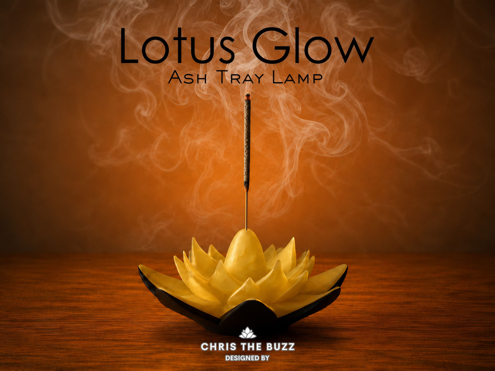 Lotus Glow Ash Tray Lamp