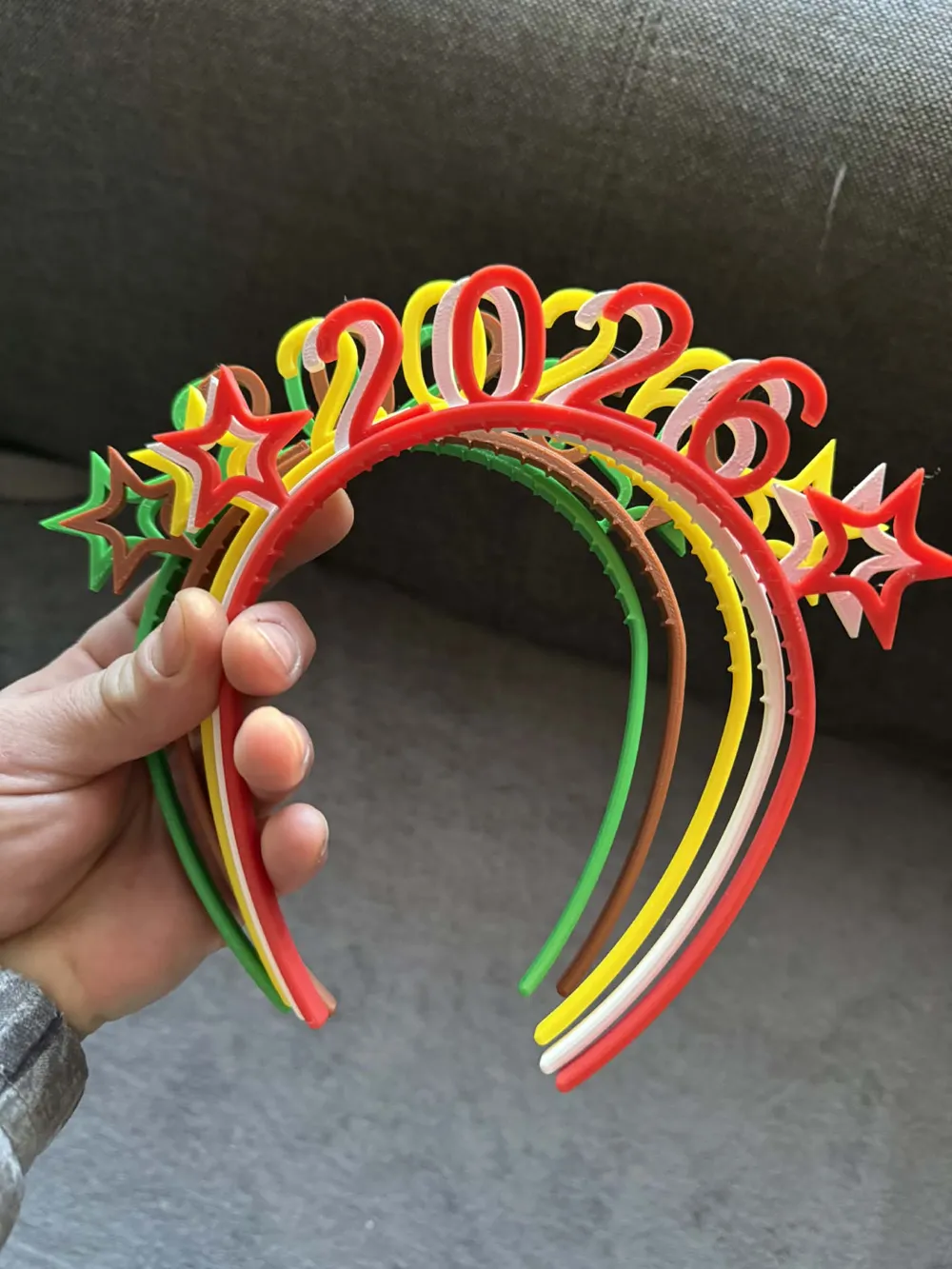 Neujahrs-Stirnband 2025 – Happy New Year Haarband – Festliche Glitzer-Deko Für Silvesterpartys – Metallic & Kristall – Wiederverwendbar