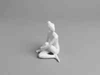 Faceless Sculpture - Sitting