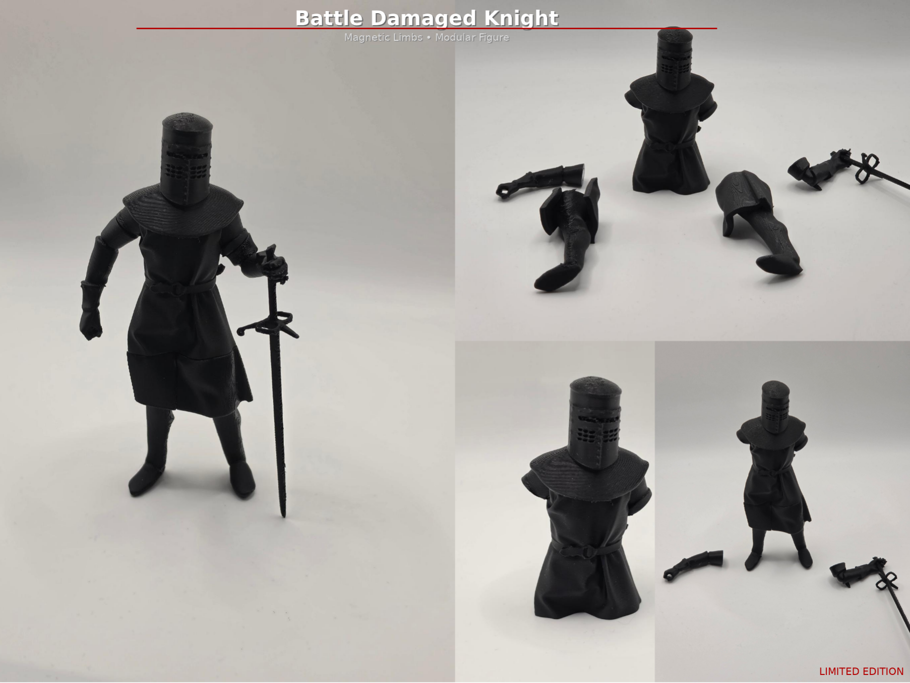 Battle Damaged Knight – Magnetic Limbs (Modular)