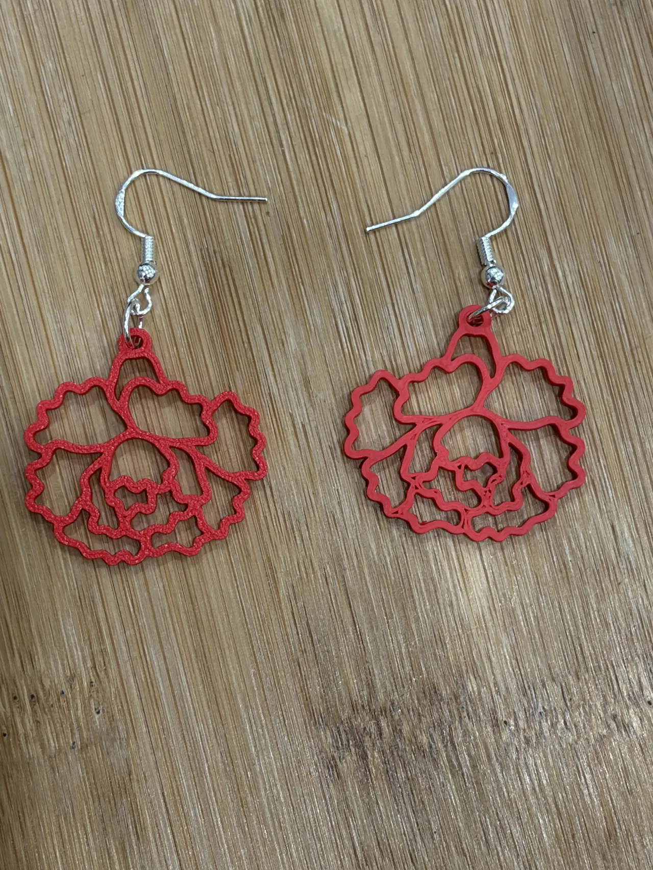 Carnation Flower Earrings | Floral Jewelry view 2