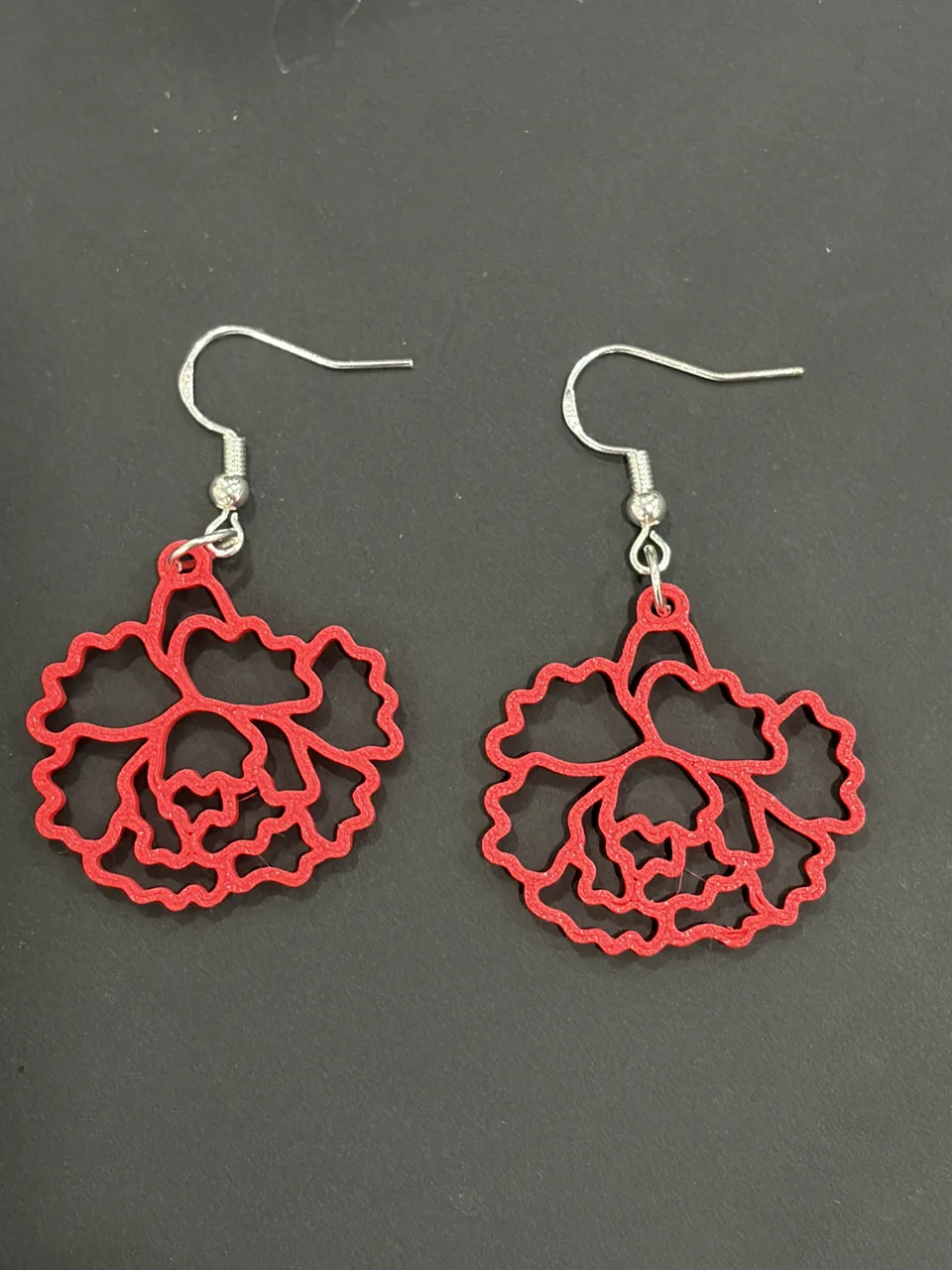 Carnation Flower Earrings | Floral Jewelry view 3