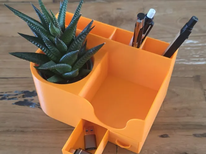 Desk Organiser with plant sloth