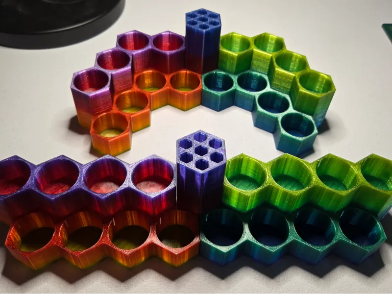 Hexagon Paint and Brush Organizer