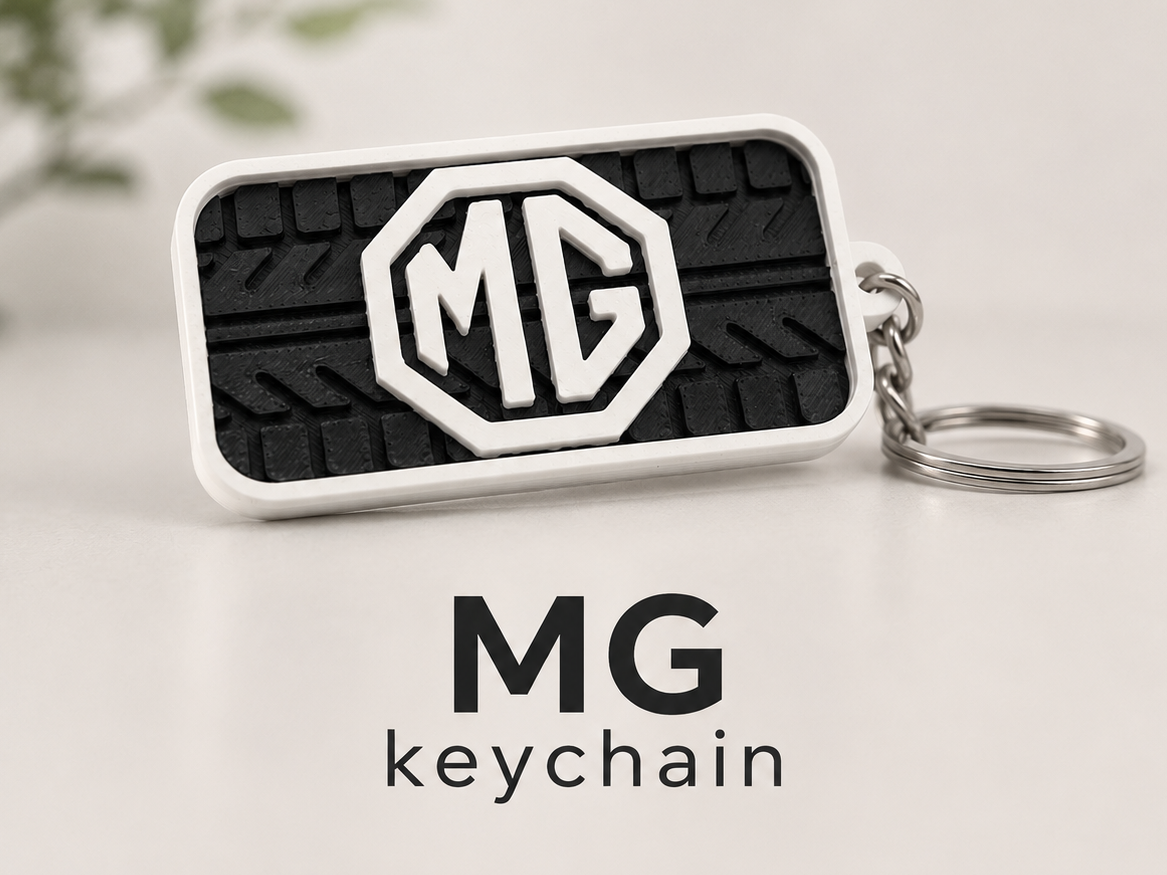MG Tire Tread Keychain Automotive Accessory  