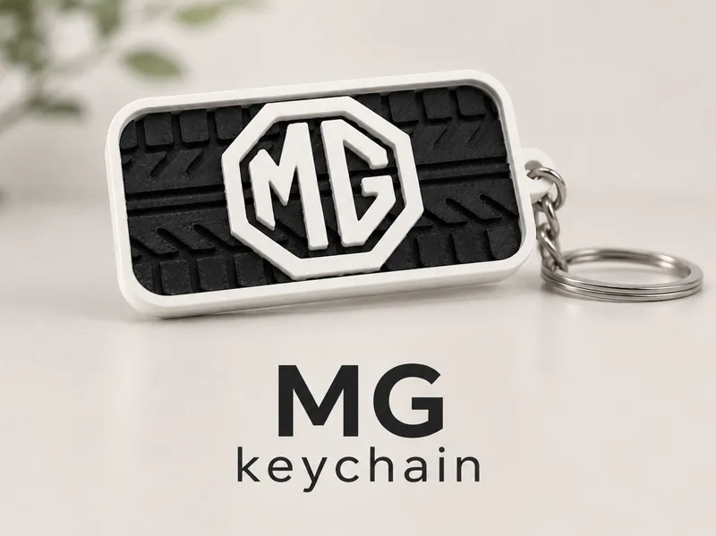 MG Tire Tread Keychain Automotive Accessory  