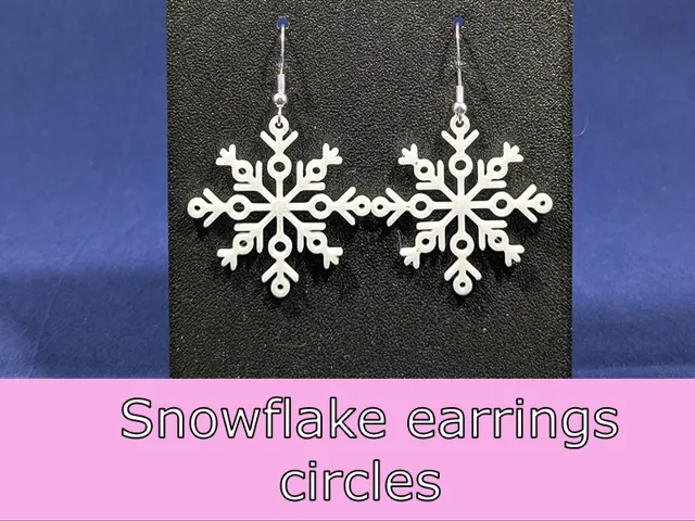 Snowflake earrings - circles