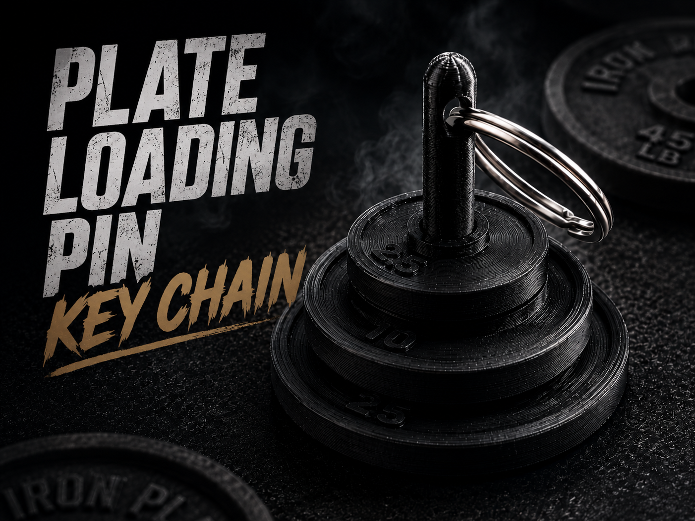 Plate loading pin key chain