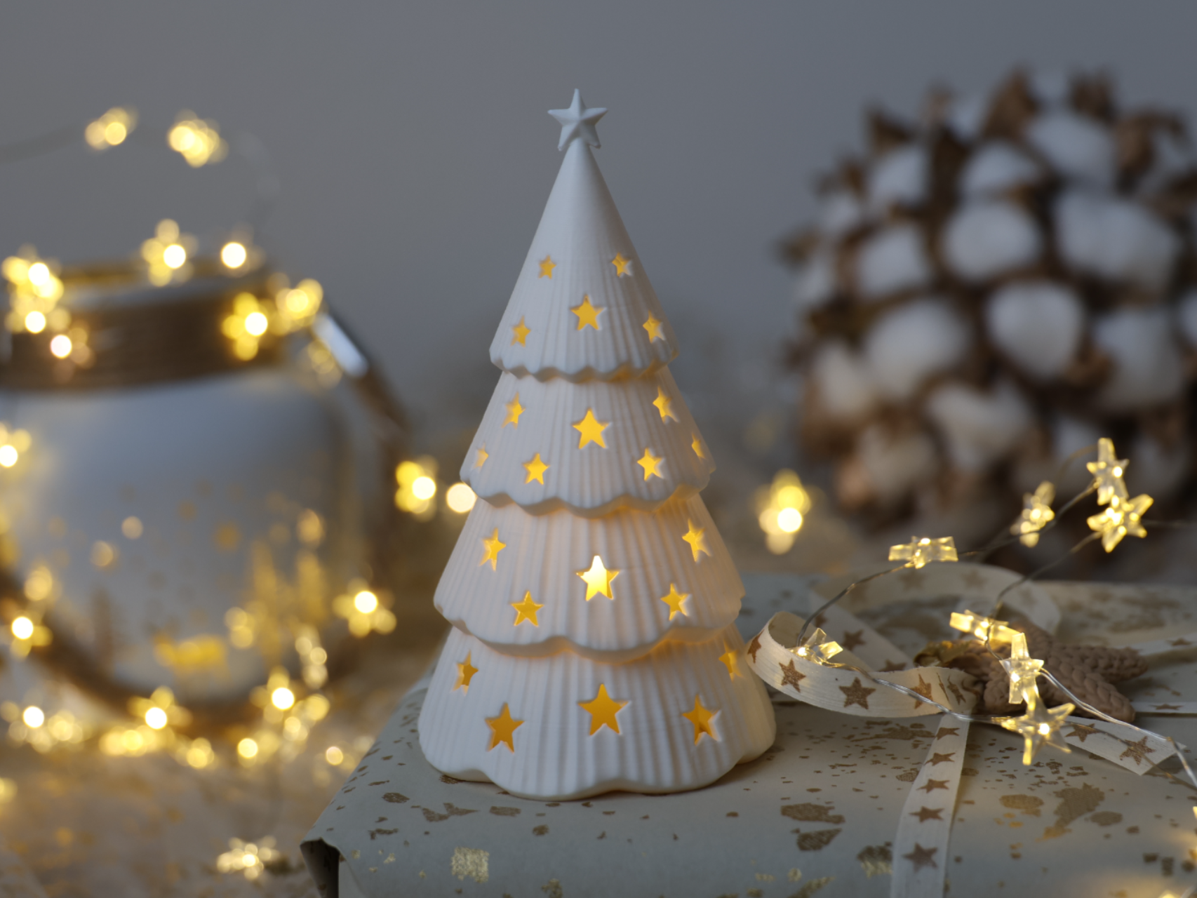 Christmas Tree Starry Glow for LED Tealights - 1