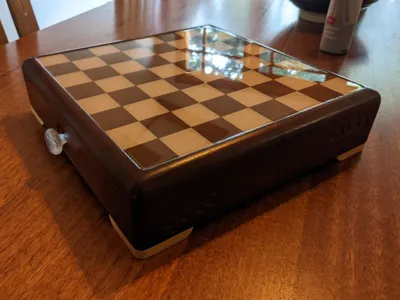 Full-size chess board with drawers