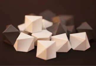 Hexagon to Triangle - double sided game piece