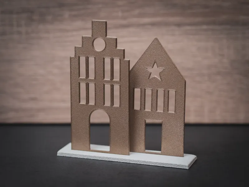 Mini Weihnachtsdorf im Schnee