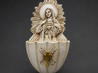 Holy Water Font for Home Shrine Blessed VirginMary