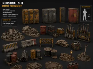 24 piece area terrain set for mining sites delvin