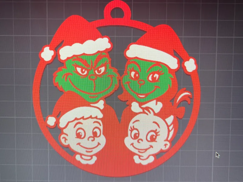 Grinch Family Ornament
