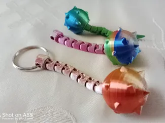 Articulated mace keychain