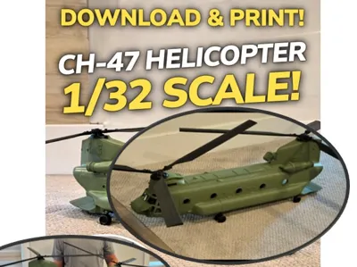 CH-47 Chinook Helicopter 1/32 Scale Fully Detailed