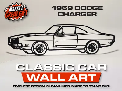 1969 Dodge Charger Classic Car Wall Art