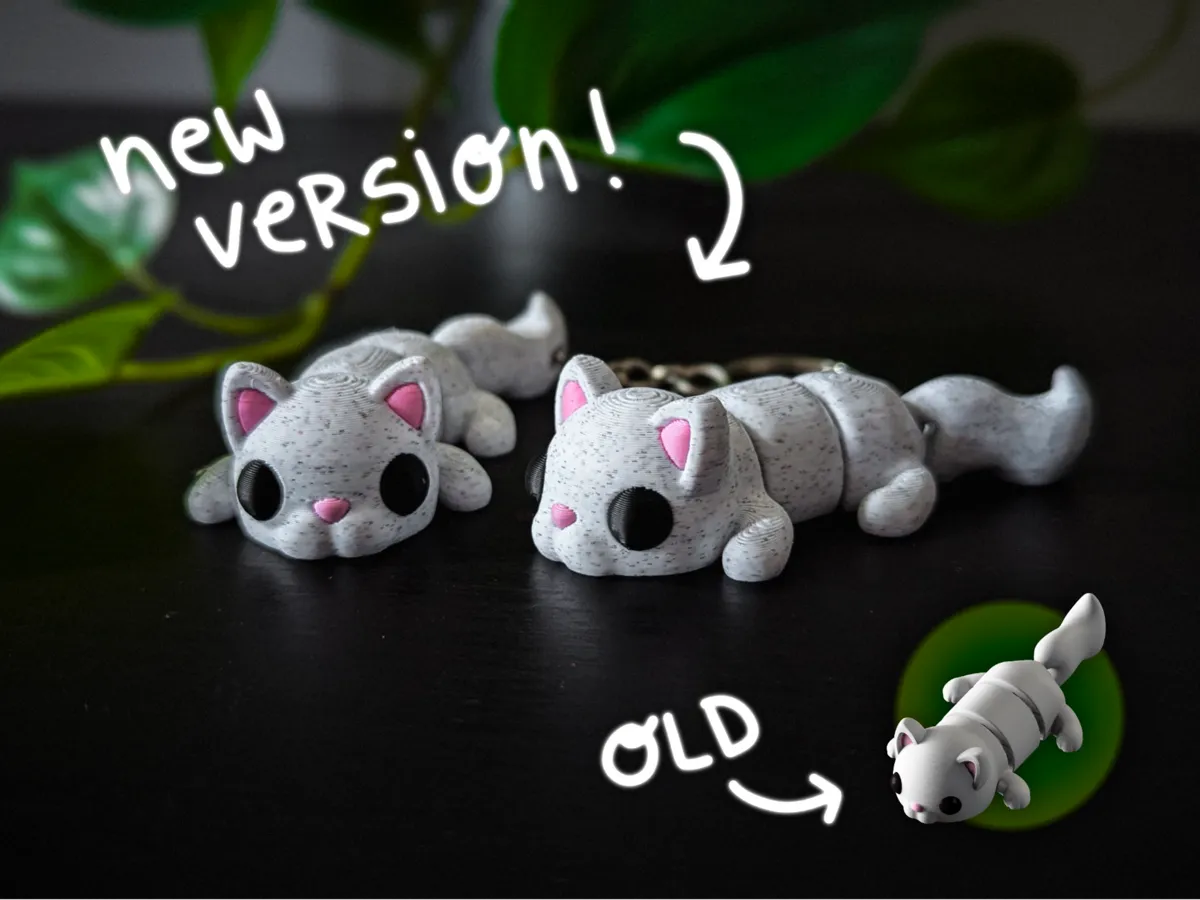 Flexi Cat (New Design!) by Symbiance MakerWorld: Download Free 3D Models - 3D model önizlemesi