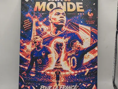Hueforge Mbappe World Cup France Wall Plaque