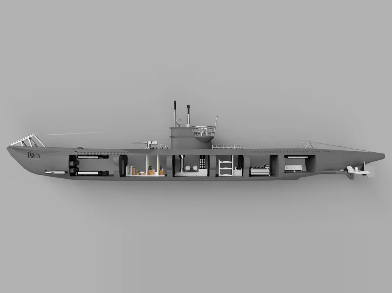 Submarine model for the U-Boot Boardgame