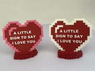 Valentine's Day I Love You Miniature Sign Gift