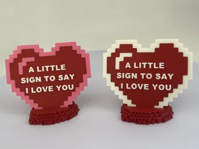 Valentine's Day I Love You Miniature Sign Gift