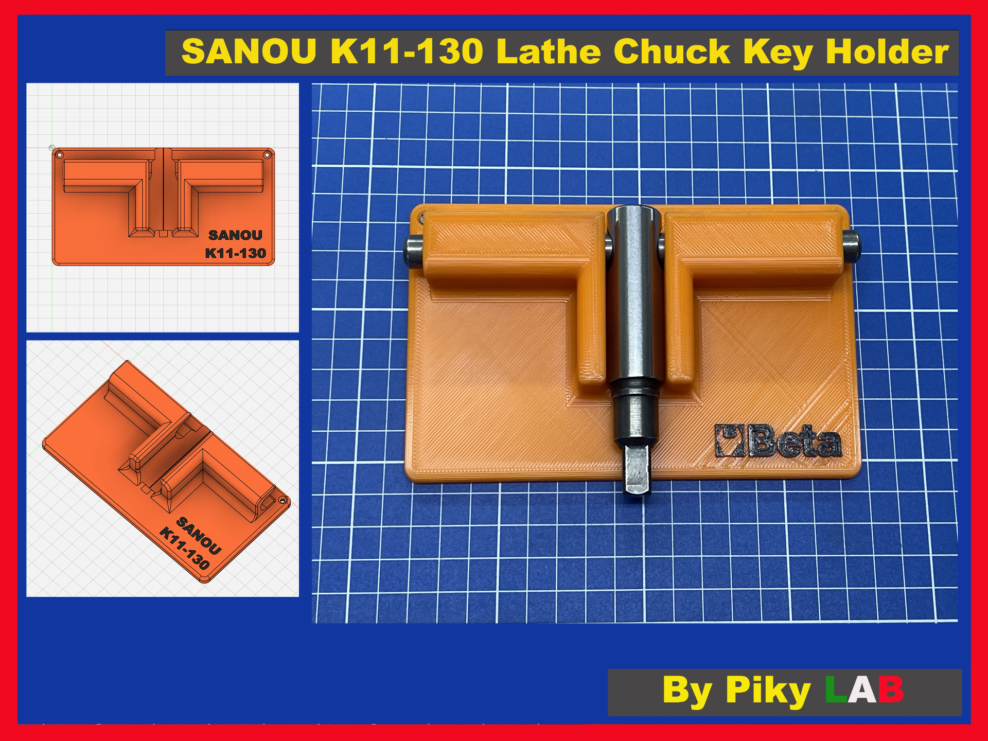 SANOU K11-130 Lathe Chuck Key Holder