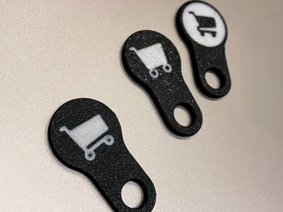 Shopping Cart Coin Keychain