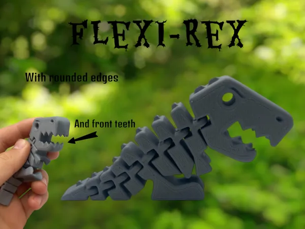 Flexi-Rex aux bords arrondis et dents avant