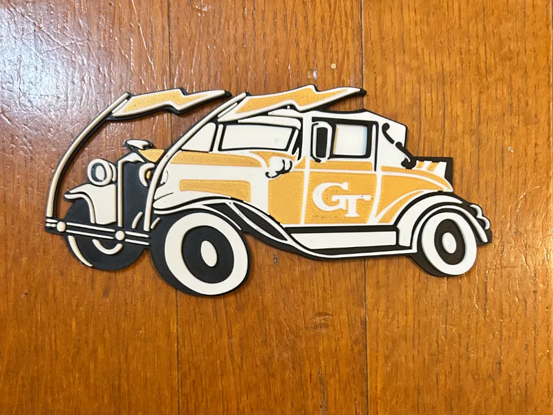 Georgia Tech Ramblin’ Wreck Wall Display 