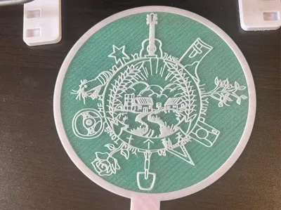 Ten Diligent Days Kids Hand-drawn LOGO Fan