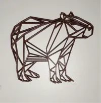 Tableau mural line art capybara — photo 1