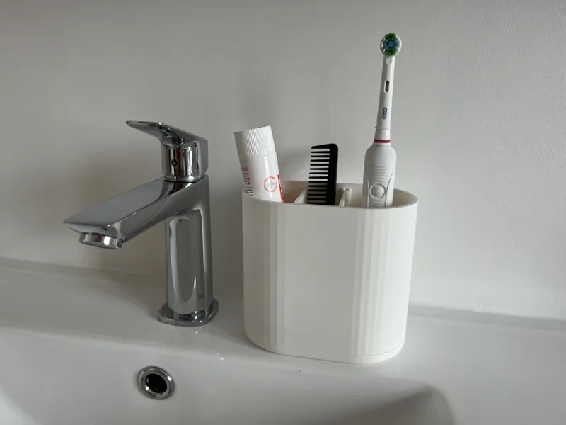 Porte-brosse à dent 3 compartiments