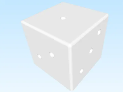 simple one color die
