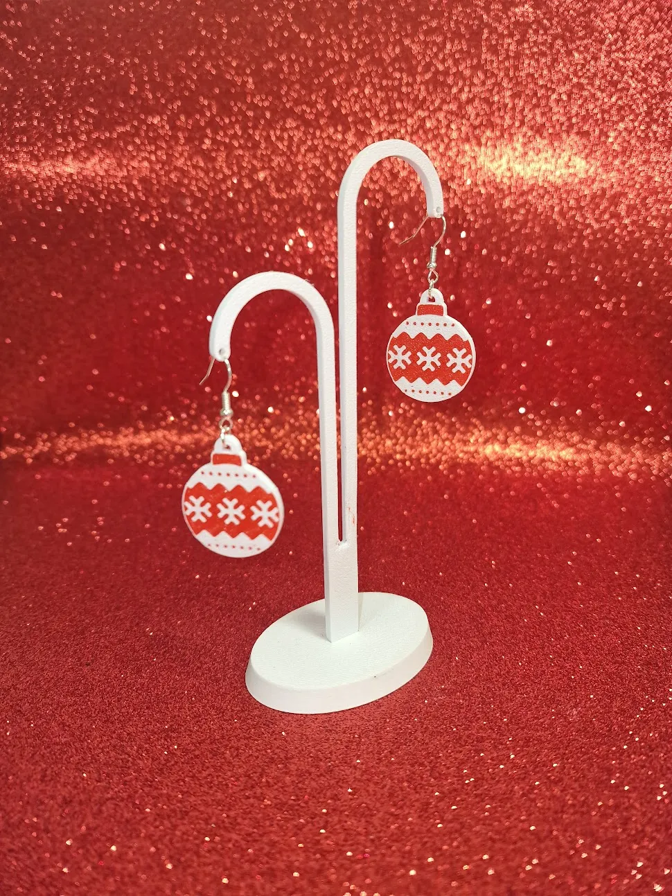 Classic Christmas ball earrings view 3