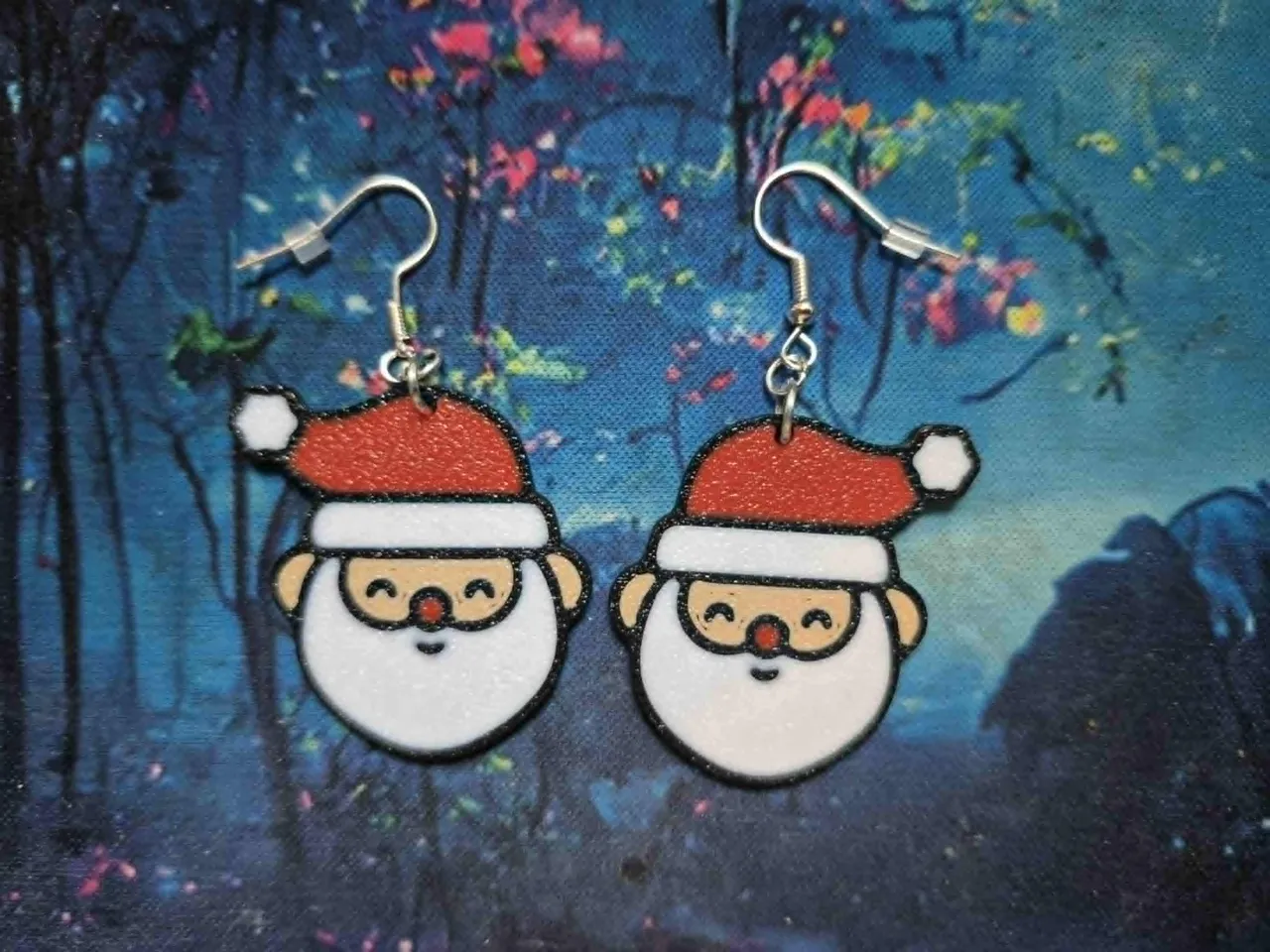 Santa Earrings view 2