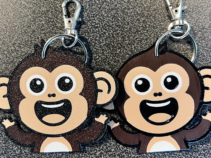 Happy monkey keychain