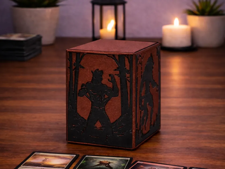 Caixa para Deck de MTG lobisomem