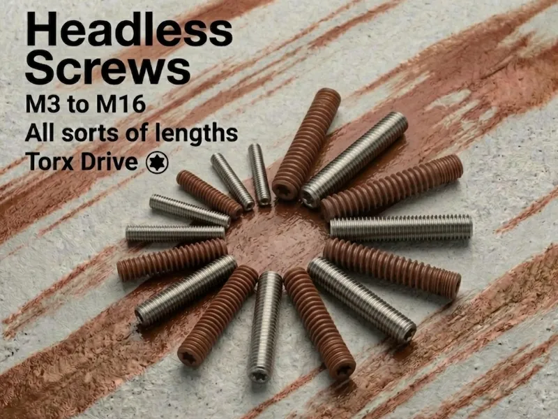 M3 - M16 Headless Torx Screws (all sizes)