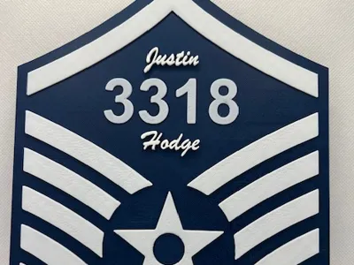 USAF E-7 - Master Sergeant Rank with Line Number